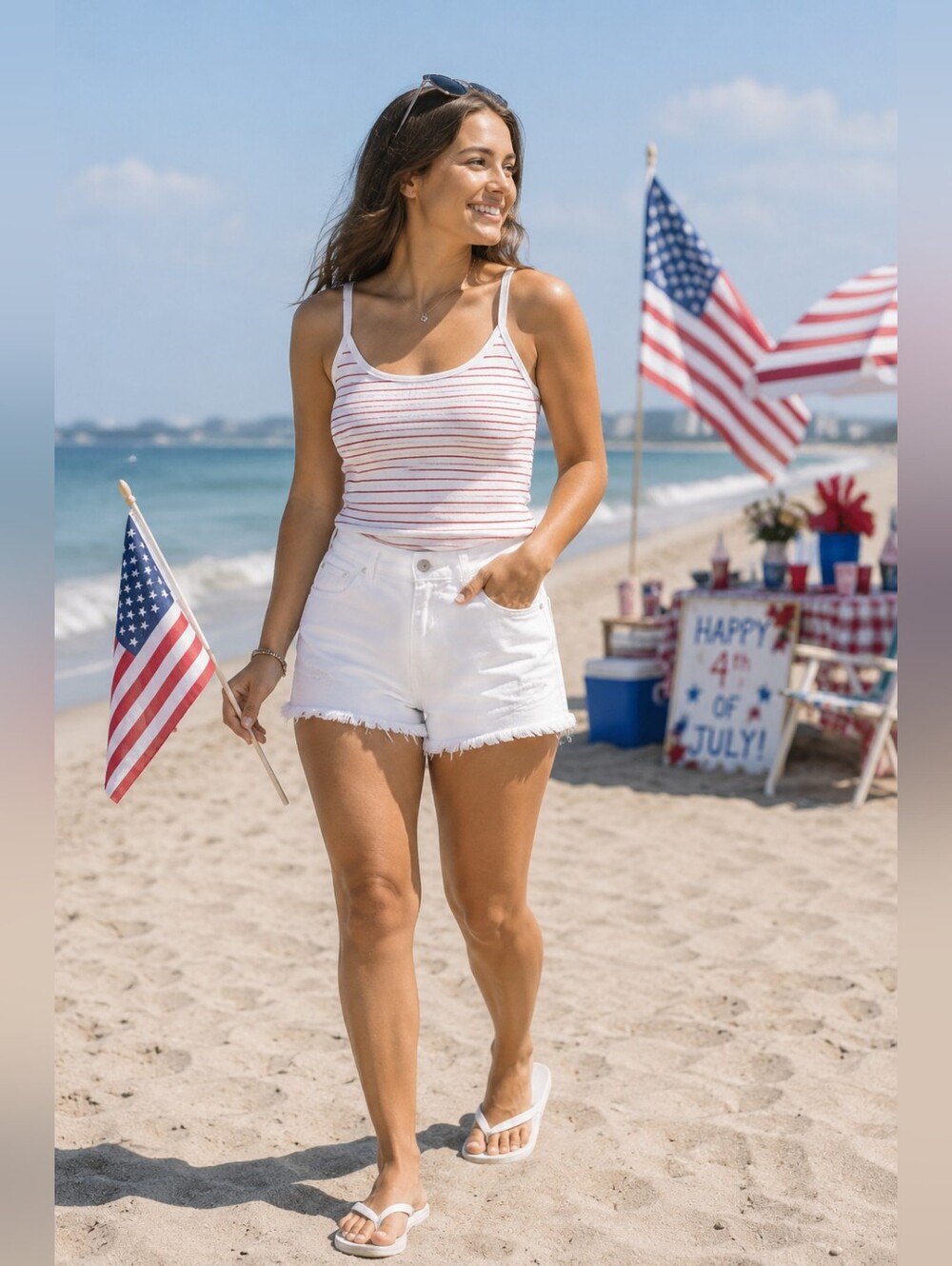 Abercrombie & Fitch White 4" High Rise Denim Shorts Coastal Cowgirl Women's 27
